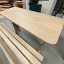 Banc d'écolier en chêne massif