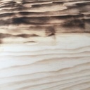 Porte coulissante - bois brûlé