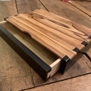 Boite à crayons olivier et chêne