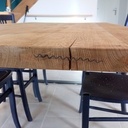 Table chêne et métal