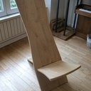 Chaise palabres ou Africaine en chêne.