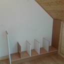 Bibliothèque sous rampant