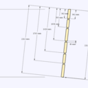 Bibliothèque "zen" en pin douglas et mi bois