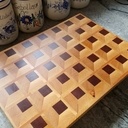 Planche à découper en bois de bout, effet CASIER