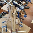 Piètement arêtier massif