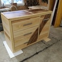 Commode frêne/noyer