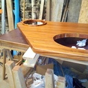 Plan de travail salle de bain en Jatoba