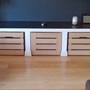 Caisses à bois en bois et porte "cache box"