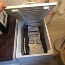 Coffre aéré avec bois de récupération