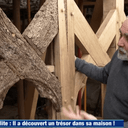 Découverte d'une façade en arcs trilobés du début 15ème à Guingamp