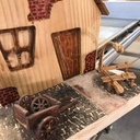 Nichoir maison de fée musicienne