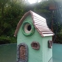 Nichoir à mésanges Ciment et bois