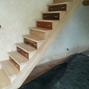 Escalier droit à tiroirs