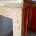 Bureau enfant chêne et valchromat rouge