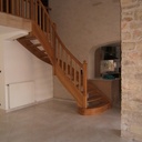 Escalier quart tournant en chêne