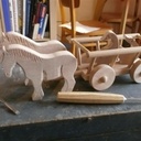 Chevaux de traits jouet en hetre ( en cours de fabrication )