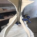 Mesa redonda em pinus -  table ronde en pin