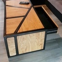 TABLE BASSE EN METAL ET BOIS