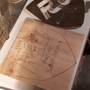 Blason rugby bois et résine epoxy