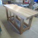 Etabli en chêne de style Shaker avec presse à vis double