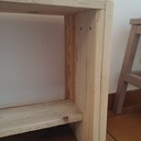 Banc en bois de coffrage