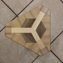 Tabouret  type marqueterie