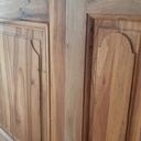 Bibliothèque en orme et peuplier