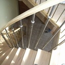 Escalier courbe à l'anglaise sans contre marche