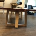 Table basse - Live edges et piètement à cadres