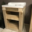 Meuble vasque en bois de palettes