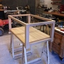 Petite table basse vitrée