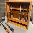 Étagère pour ciseaux à bois