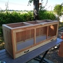 Cage en bois et grillage pour rongeurs