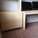 Un Bureau et ses Bibliothèques tout en frêne massif