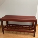 Banc de salle de bain en lames de terrasse