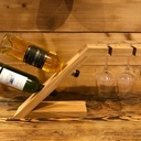Porte bouteille chêne massif