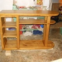 Bar Américain en chêne pour petit logement