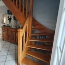 Escalier chêne quart tournant