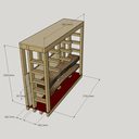 Rack à panneaux et bois brut
