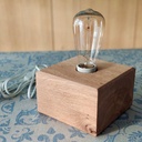 Lampe en chêne "vintage type Edison"