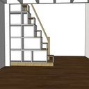 Escalier étagère à pas japonais