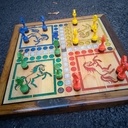 Jeu de petits chevaux bois massif