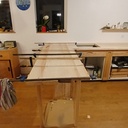 Plan de travail de cuisine en frêne