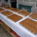 Planche à découper en bois de bout.