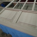 Porte intérieur en chêne avec petit bois assemblée