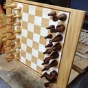 Jeu d'échecs magnétique en bois massif - Plateau et pièces