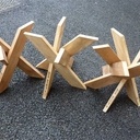 Pietements ajourés recoproques à 50 degrès