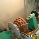 Une boite tournée en acajou