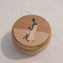 Petit coffret tourné et marqueté