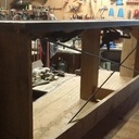 Banc métal et chêne